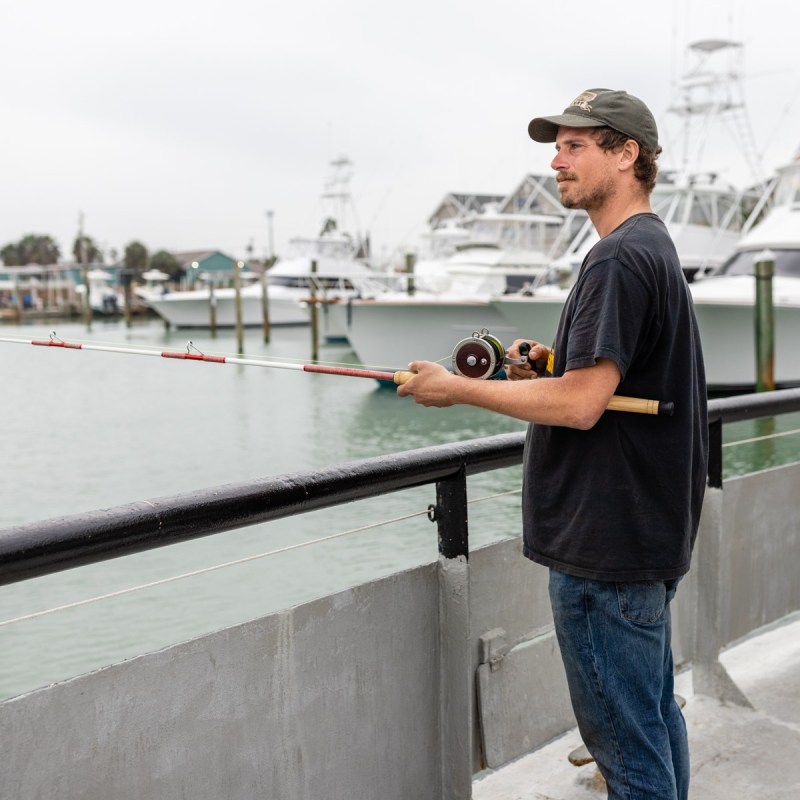 a man standing on a bridge