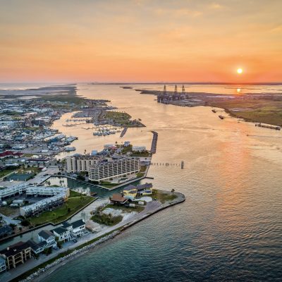 aerial view of port aransas
